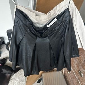 Amanda Uprichard Faux Leather Dixon Skort Sz M